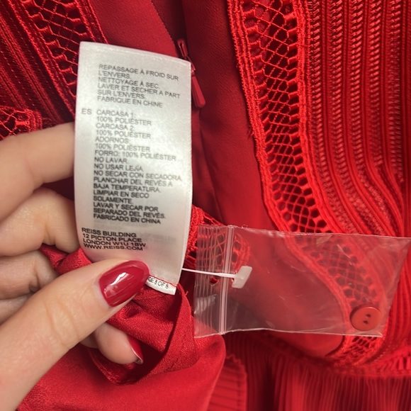 Reiss Red Ruffle Dress - Picture 5 of 5